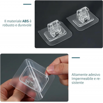 2 Pezzi reggi bastone adesivo